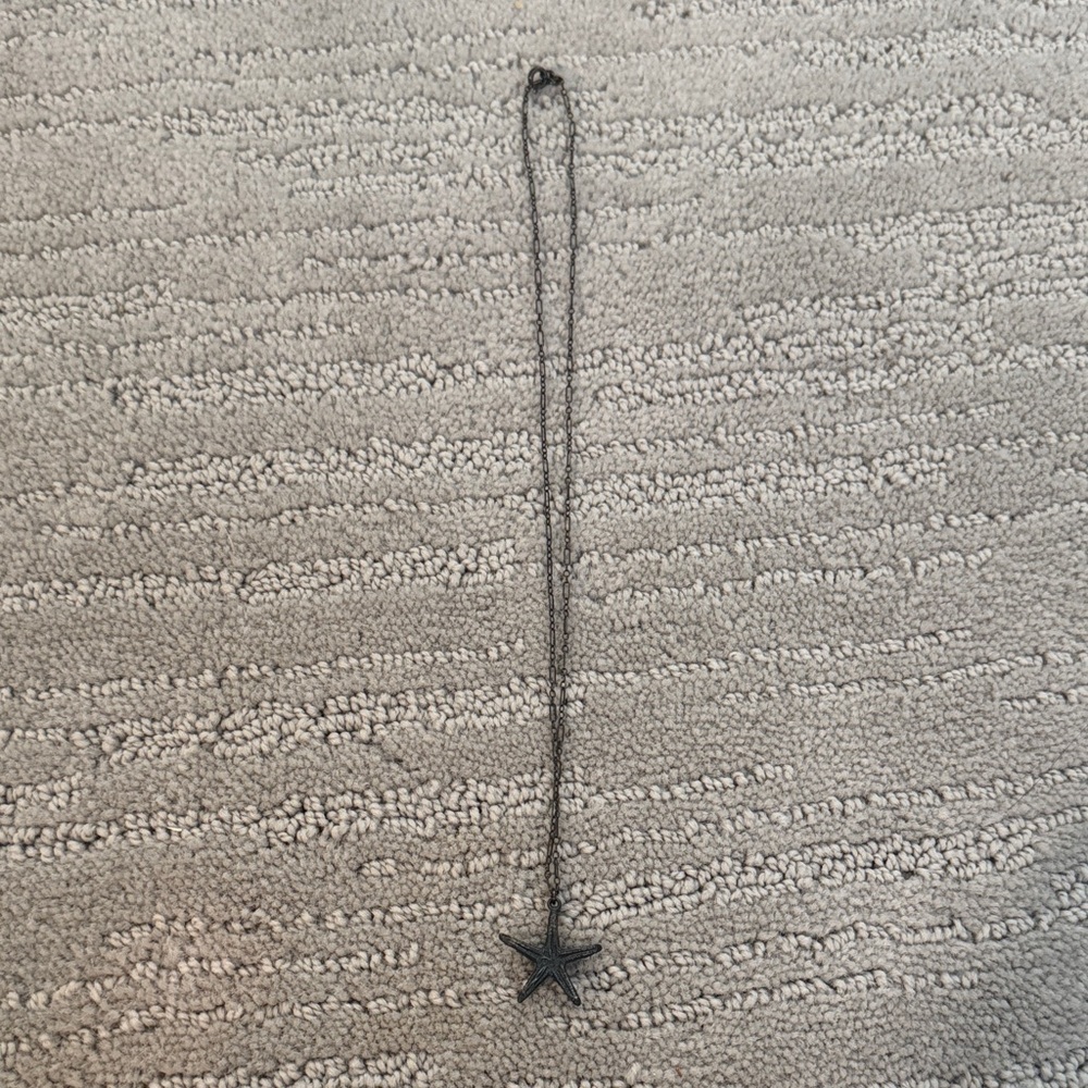 Black Star Pendant Necklace